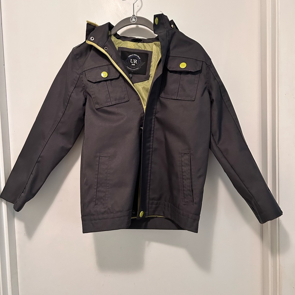 Urban Republic Black Bomber Jacket with Zipper Closure